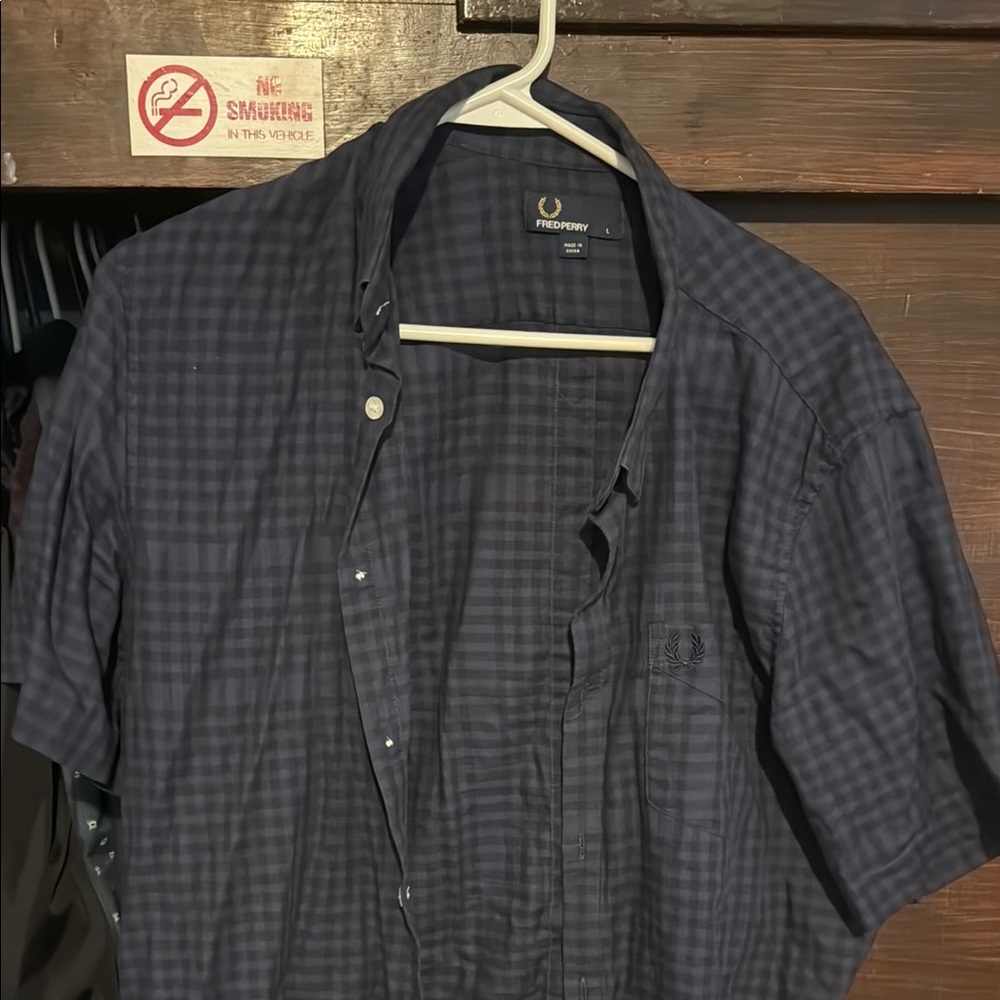 Fred Perry Blue Casual Button Down Shirt